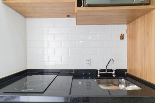 Cozinha de kitnet/studio para alugar com 1 quarto, 28m² em Perdizes, São Paulo