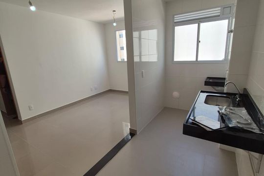 Cozinha de apartamento à venda com 2 quartos, 48m² em Engordadouro, Jundiaí