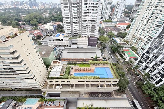 Vista  Sacada do Studio de kitnet/studio para alugar com 1 quarto, 25m² em Santo Amaro, São Paulo