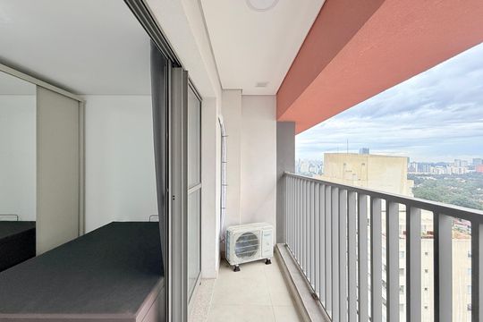 Sacada do Studio de kitnet/studio para alugar com 1 quarto, 25m² em Santo Amaro, São Paulo