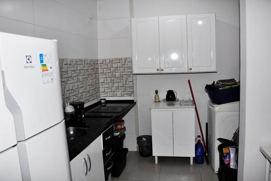 Detalhe - Cozinha e Área de Serviço de apartamento à venda com 2 quartos, 47m² em Jaguará, São Paulo