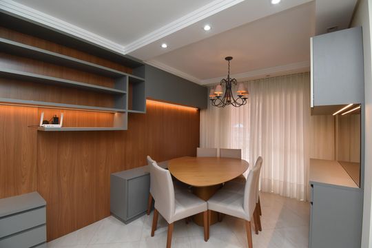 Sala de apartamento à venda com 3 quartos, 80m² em Cabral, Curitiba