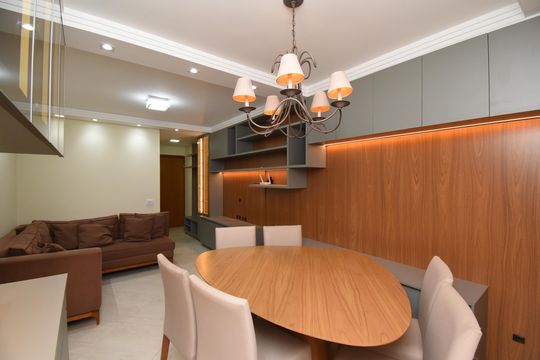 Sala de apartamento à venda com 3 quartos, 80m² em Cabral, Curitiba