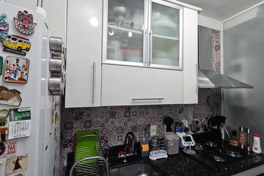 Cozinha de apartamento à venda com 3 quartos, 63m² em Jardim das Vertentes, São Paulo