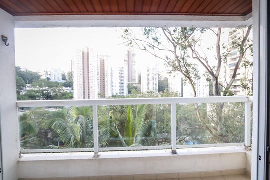 Varanda da Sala de apartamento à venda com 3 quartos, 101m² em Vila Andrade, São Paulo