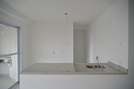 Cozinha de apartamento à venda com 3 quartos, 94m² em Vila Valparaíso, Santo André
