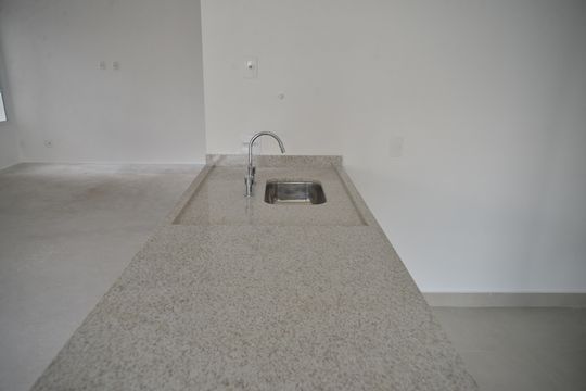 Cozinha de apartamento à venda com 3 quartos, 93m² em Vila Valparaíso, Santo André