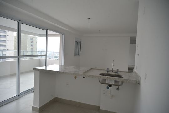 Cozinha de apartamento à venda com 3 quartos, 93m² em Vila Valparaíso, Santo André