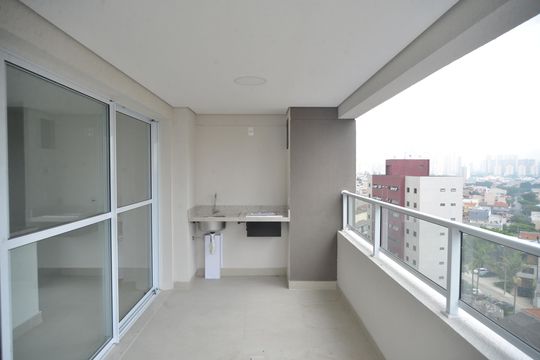 Varanda gourmet de apartamento à venda com 3 quartos, 93m² em Vila Valparaíso, Santo André
