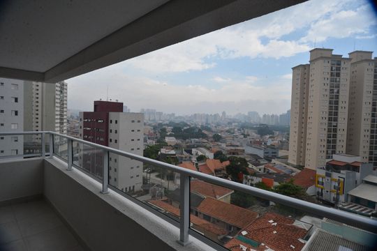 Varanda gourmet de apartamento à venda com 2 quartos, 94m² em Vila Valparaíso, Santo André