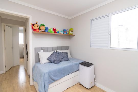 Quarto 2 de apartamento à venda com 2 quartos, 46m² em Vila Ré, São Paulo