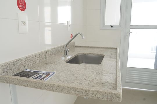 Cozinha de apartamento à venda com 1 quarto, 46m² em Picanço, Guarulhos