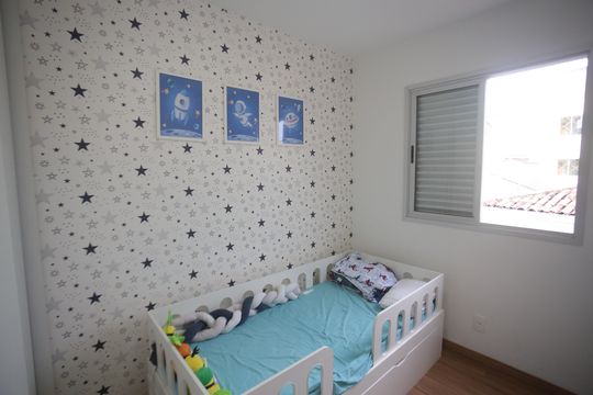 Quarto 2 de apartamento à venda com 3 quartos, 81m² em Havaí, Belo Horizonte