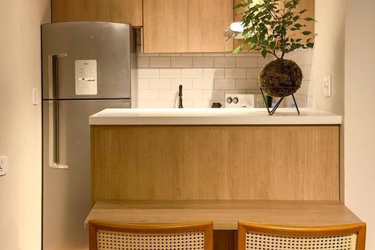 Cozinha de apartamento à venda com 1 quarto, 50m² em Santa Cecilia, São Paulo