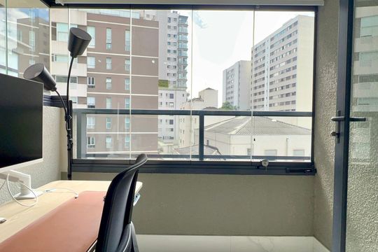 Varanda de kitnet/studio para alugar com 1 quarto, 24m² em Perdizes, São Paulo