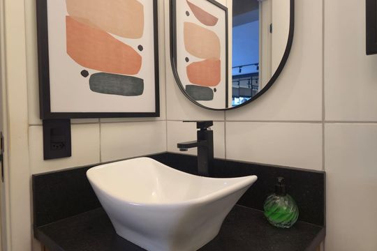 Banheiro Social de apartamento à venda com 2 quartos, 89m² em Vila Augusta, Guarulhos