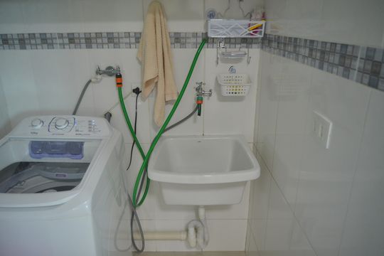Área de Serviço de apartamento à venda com 3 quartos, 190m² em Vila Camilópolis, Santo André