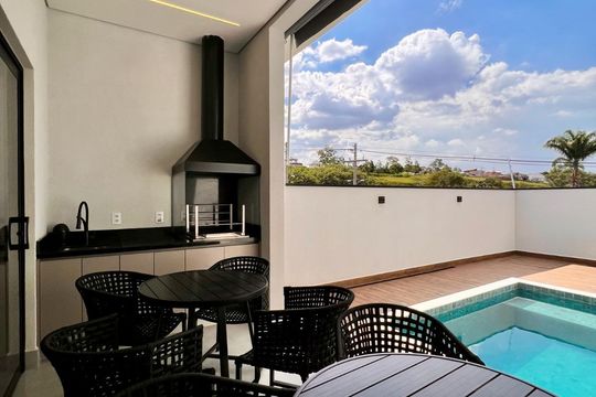 Área externa de casa de condomínio à venda com 3 quartos, 300m² em Jardim America II, Campinas