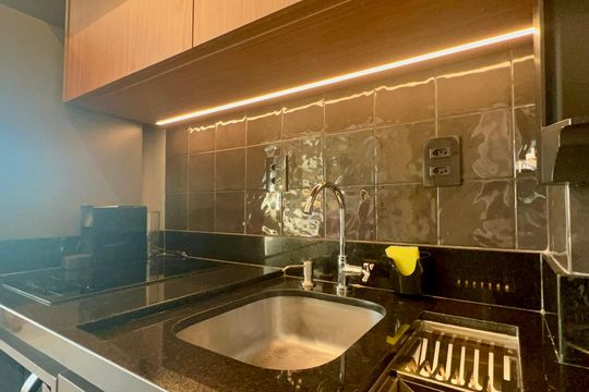 Cozinha de kitnet/studio à venda com 1 quarto, 20m² em Jardim Paulista, São Paulo