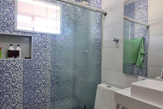 Banheiro Social de apartamento à venda com 2 quartos, 60m² em Parque Neide, São Bernardo do Campo