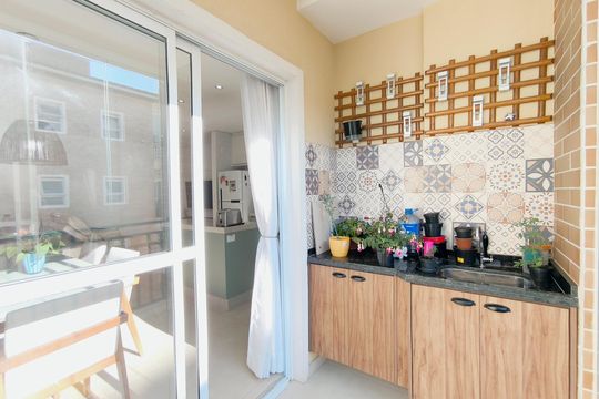 Varanda de apartamento à venda com 2 quartos, 75m² em Medeiros, Jundiaí