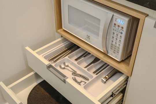 Cozinha de apartamento à venda com 1 quarto, 24m² em Sumarezinho, São Paulo