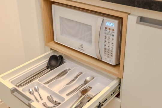 Cozinha de apartamento à venda com 1 quarto, 22m² em Sumarezinho, São Paulo