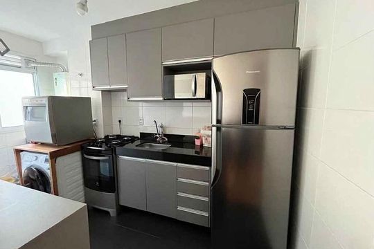 Cozinha de apartamento à venda com 2 quartos, 43m² em Vila São Bernardo, Campinas