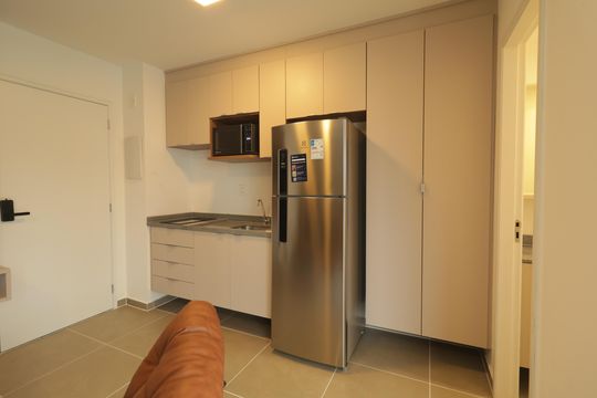 Cozinha de kitnet/studio para alugar com 1 quarto, 31m² em Vila Mariana, São Paulo