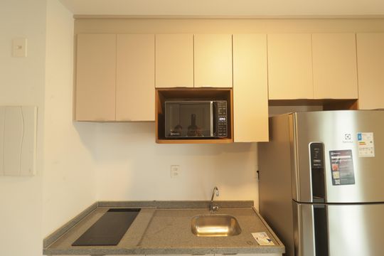 Cozinha de kitnet/studio para alugar com 1 quarto, 31m² em Vila Mariana, São Paulo