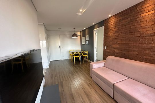 Sala de apartamento à venda com 1 quarto, 53m² em Alphaville Industrial, Barueri