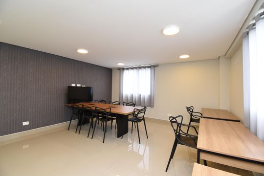 Área comum - Coworking de kitnet/studio para alugar com 1 quarto, 22m² em Centro, Curitiba