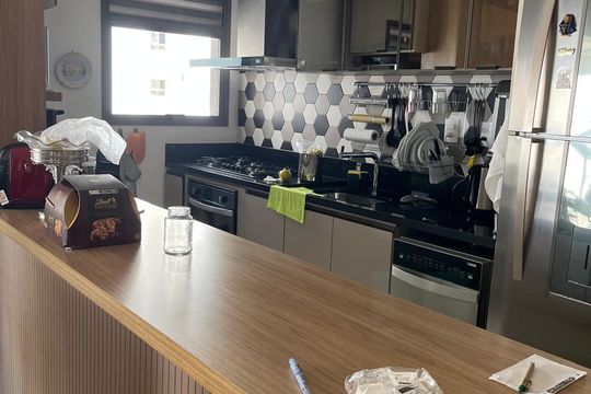 Cozinha de apartamento à venda com 3 quartos, 125m² em Jardim Belo Horizonte, Campinas