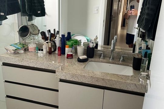 Banheiro de apartamento à venda com 3 quartos, 125m² em Jardim Belo Horizonte, Campinas