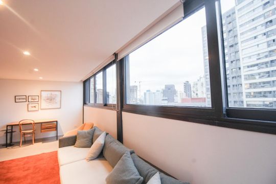 Sala de apartamento à venda com 1 quarto, 99m² em Vila Madalena, São Paulo