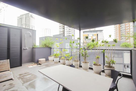 Terraço de apartamento à venda com 1 quarto, 99m² em Vila Madalena, São Paulo