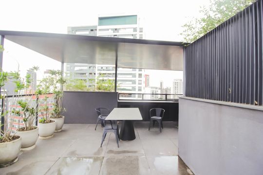 Terraço de apartamento à venda com 1 quarto, 99m² em Vila Madalena, São Paulo