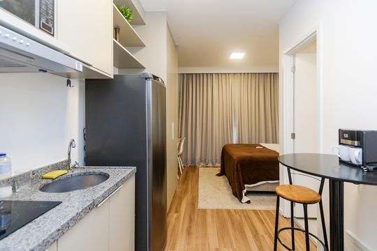 Studio de kitnet/studio para alugar com 1 quarto, 24m² em Santo Amaro, São Paulo