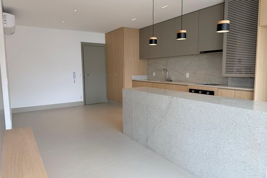 Sala de apartamento para alugar com 3 quartos, 81m² em Brooklin, São Paulo