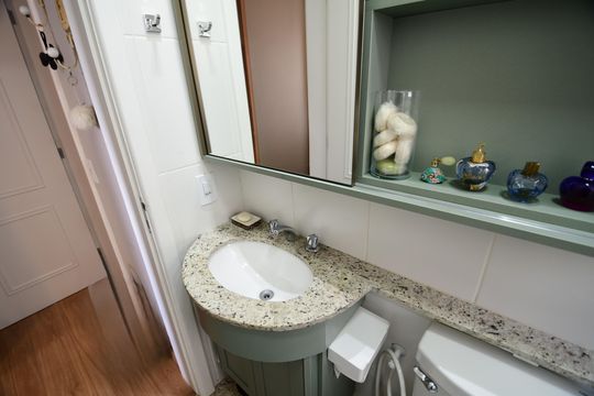 Banheiro Suíte de apartamento à venda com 3 quartos, 75m² em Parque das Flores, Campinas
