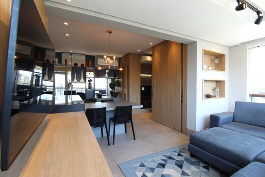 Sala de apartamento para alugar com 1 quarto, 53m² em Vila Olímpia, São Paulo