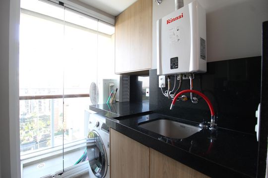 Cozinha e Área de Serviço de apartamento para alugar com 1 quarto, 53m² em Vila Olímpia, São Paulo