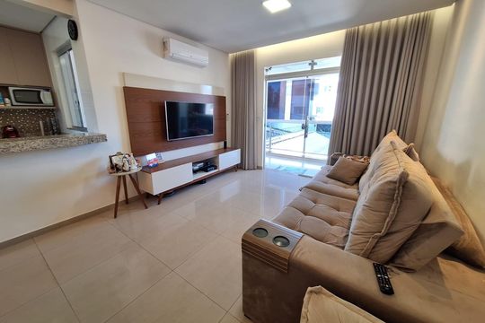 Sala de apartamento à venda com 2 quartos, 97m² em Vale das Orquídeas, Contagem