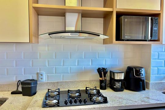 Cozinha de apartamento para alugar com 3 quartos, 73m² em Parque Amazonia, Goiânia