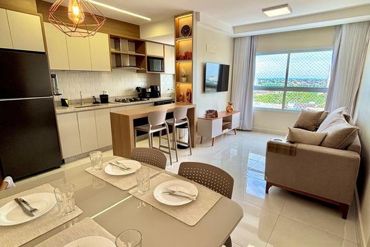 Sala de jantar de apartamento para alugar com 3 quartos, 73m² em Parque Amazonia, Goiânia