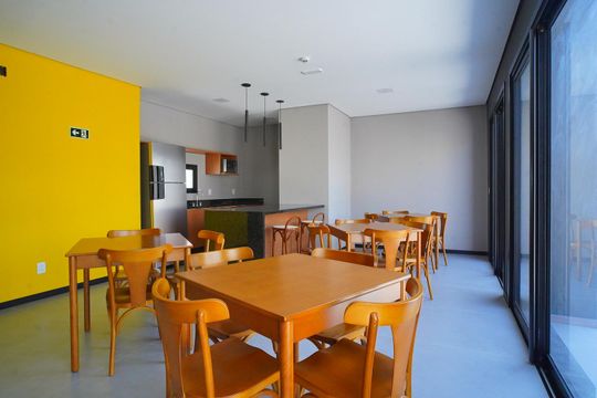 Área comum - Salão de festas de kitnet/studio para alugar com 1 quarto, 30m² em Rio Branco, Porto Alegre