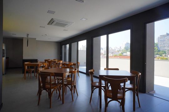 Área comum - Salão de festas de apartamento para alugar com 1 quarto, 30m² em Rio Branco, Porto Alegre