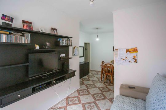 Sala de TV de apartamento à venda com 2 quartos, 55m² em Parque Sete de Setembro, Diadema