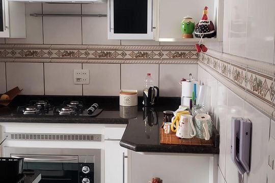 Cozinha de apartamento à venda com 2 quartos, 49m² em São Bernardo, Campinas