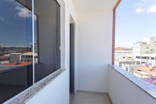 Varanda do quarto  de apartamento à venda com 2 quartos, 125m² em Arvoredo, Contagem
